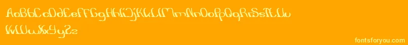 SurfingAndPlay Font – Yellow Fonts on Orange Background