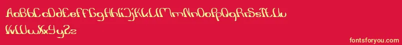 SurfingAndPlay Font – Yellow Fonts on Red Background