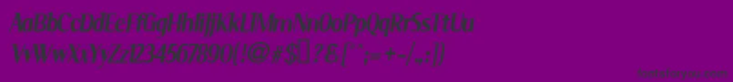 フォントSerini – 紫の背景に黒い文字