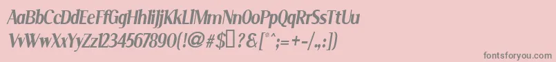 Serini Font – Gray Fonts on Pink Background