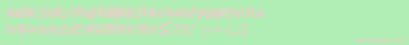 Serini Font – Pink Fonts on Green Background