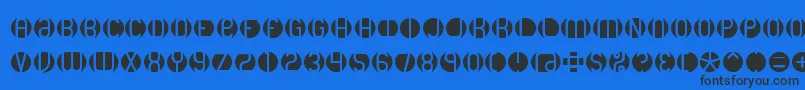 Шрифт DbLayer2Brk – чёрные шрифты на синем фоне