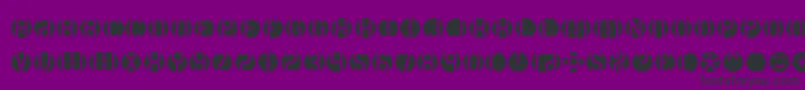 フォントDbLayer2Brk – 紫の背景に黒い文字
