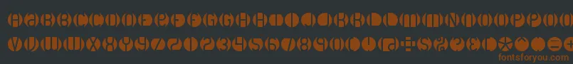 DbLayer2Brk-fontti – ruskeat fontit mustalla taustalla