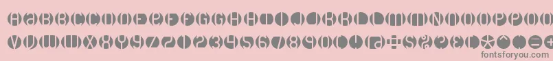 DbLayer2Brk Font – Gray Fonts on Pink Background