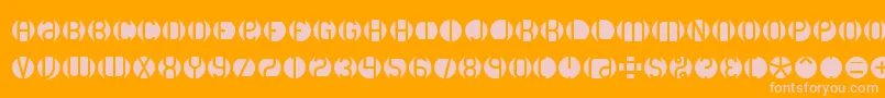 DbLayer2Brk Font – Pink Fonts on Orange Background