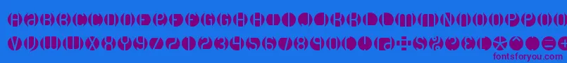 DbLayer2Brk Font – Purple Fonts on Blue Background