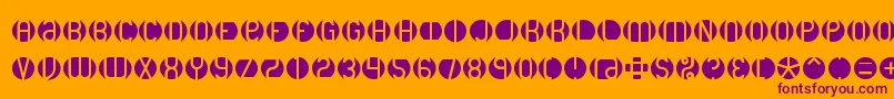 DbLayer2Brk Font – Purple Fonts on Orange Background