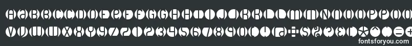 Шрифт DbLayer2Brk – белые шрифты на чёрном фоне
