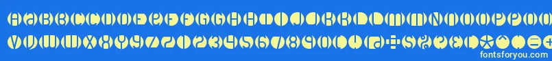 DbLayer2Brk Font – Yellow Fonts on Blue Background