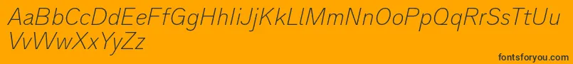 Analogue36thinoblique Font – Black Fonts on Orange Background