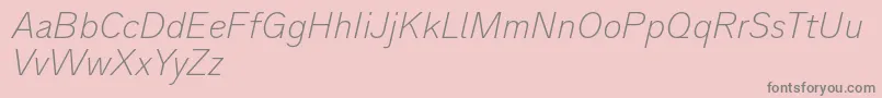 Analogue36thinoblique Font – Gray Fonts on Pink Background