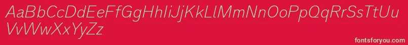 Analogue36thinoblique Font – Green Fonts on Red Background