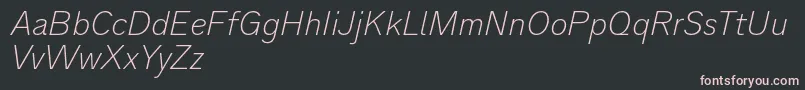 Analogue36thinoblique Font – Pink Fonts on Black Background