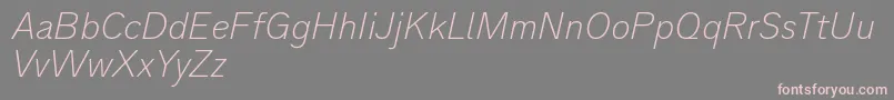 Analogue36thinoblique Font – Pink Fonts on Gray Background