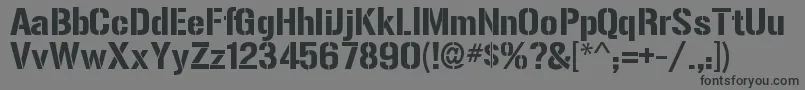 Police GunplayRegular – polices noires sur fond gris