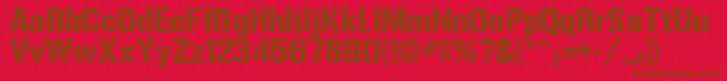 Police GunplayRegular – polices brunes sur fond rouge