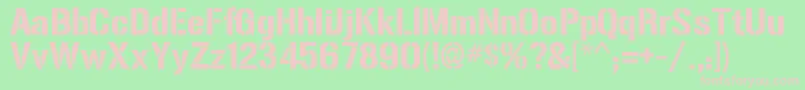 GunplayRegular Font – Pink Fonts on Green Background