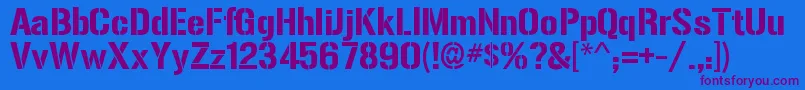 Police GunplayRegular – polices violettes sur fond bleu