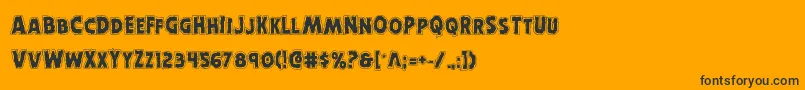 Horroweenacad Font – Black Fonts on Orange Background