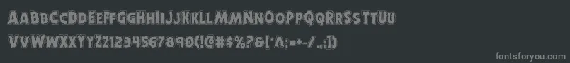 Czcionka Horroweenacad – szare czcionki na czarnym tle