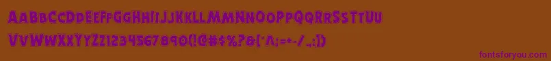 Horroweenacad Font – Purple Fonts on Brown Background