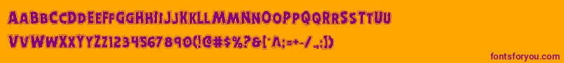 Horroweenacad Font – Purple Fonts on Orange Background