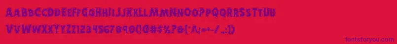Horroweenacad Font – Purple Fonts on Red Background
