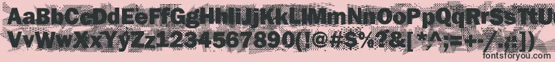 Loverunsout Font – Black Fonts on Pink Background