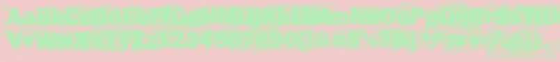 Loverunsout Font – Green Fonts on Pink Background