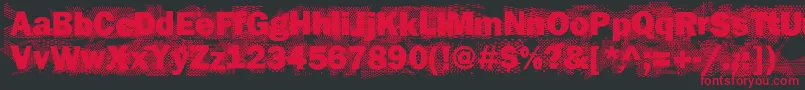 Loverunsout Font – Red Fonts on Black Background