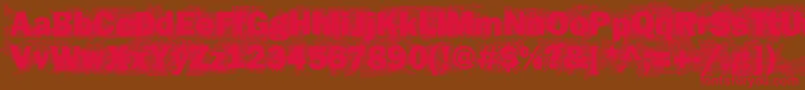 Loverunsout Font – Red Fonts on Brown Background