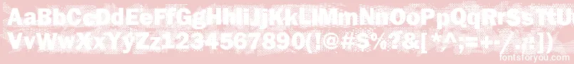 Loverunsout-Schriftart – Weiße Schriften auf rosa Hintergrund