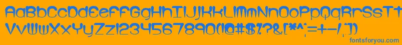 Larkspur Font – Blue Fonts on Orange Background