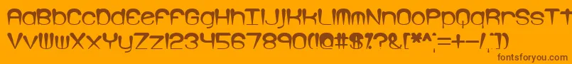 Larkspur Font – Brown Fonts on Orange Background