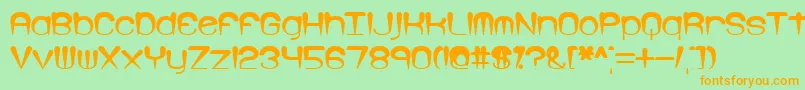Larkspur Font – Orange Fonts on Green Background