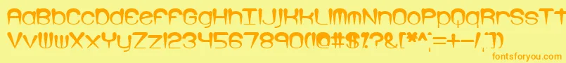 Larkspur Font – Orange Fonts on Yellow Background