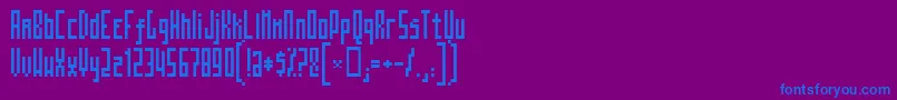 Mosatt Font – Blue Fonts on Purple Background