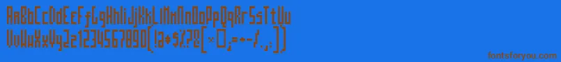 Mosatt Font – Brown Fonts on Blue Background