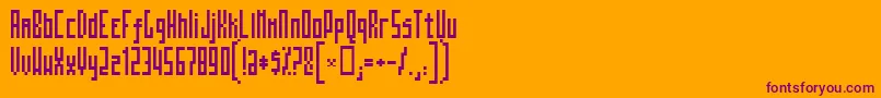 Mosatt Font – Purple Fonts on Orange Background