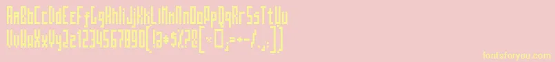 Mosatt Font – Yellow Fonts on Pink Background