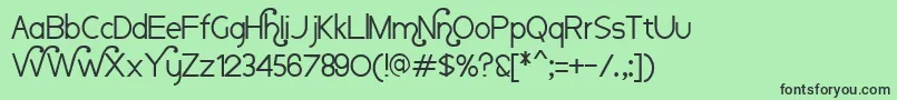 Nauvoo Font – Black Fonts on Green Background
