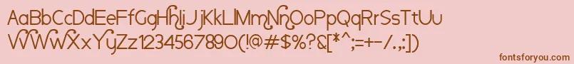 Nauvoo Font – Brown Fonts on Pink Background