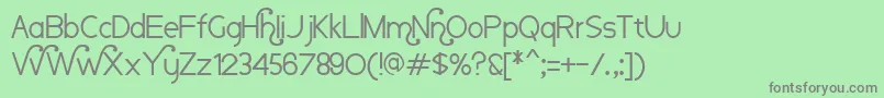 Nauvoo Font – Gray Fonts on Green Background