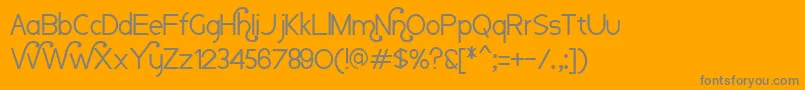 Nauvoo Font – Gray Fonts on Orange Background