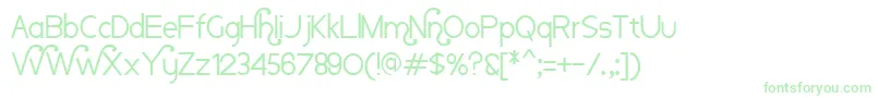Nauvoo Font – Green Fonts on White Background