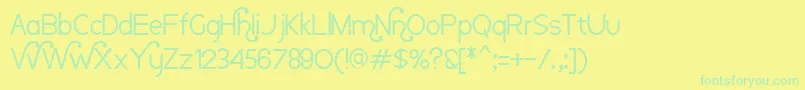 Nauvoo Font – Green Fonts on Yellow Background