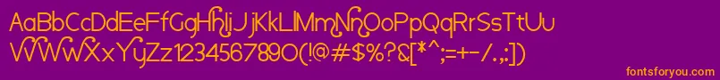 Nauvoo Font – Orange Fonts on Purple Background