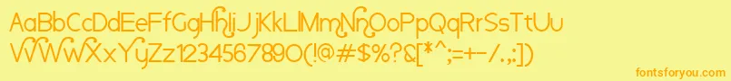 Nauvoo Font – Orange Fonts on Yellow Background