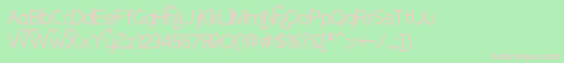 Nauvoo-Schriftart – Rosa Schriften auf grünem Hintergrund